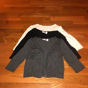 Set of 3 ALLOY crop cardigans with buttons XL